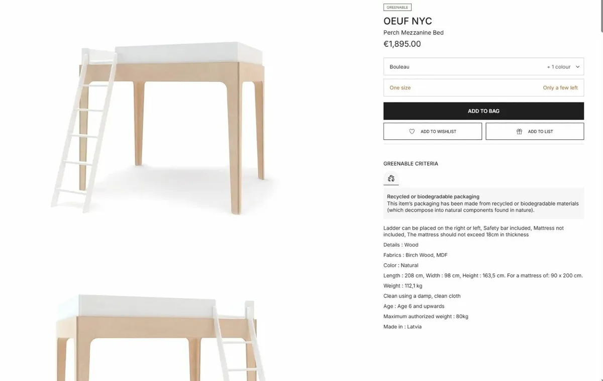 Kids Loft Bed x2 - Image 1