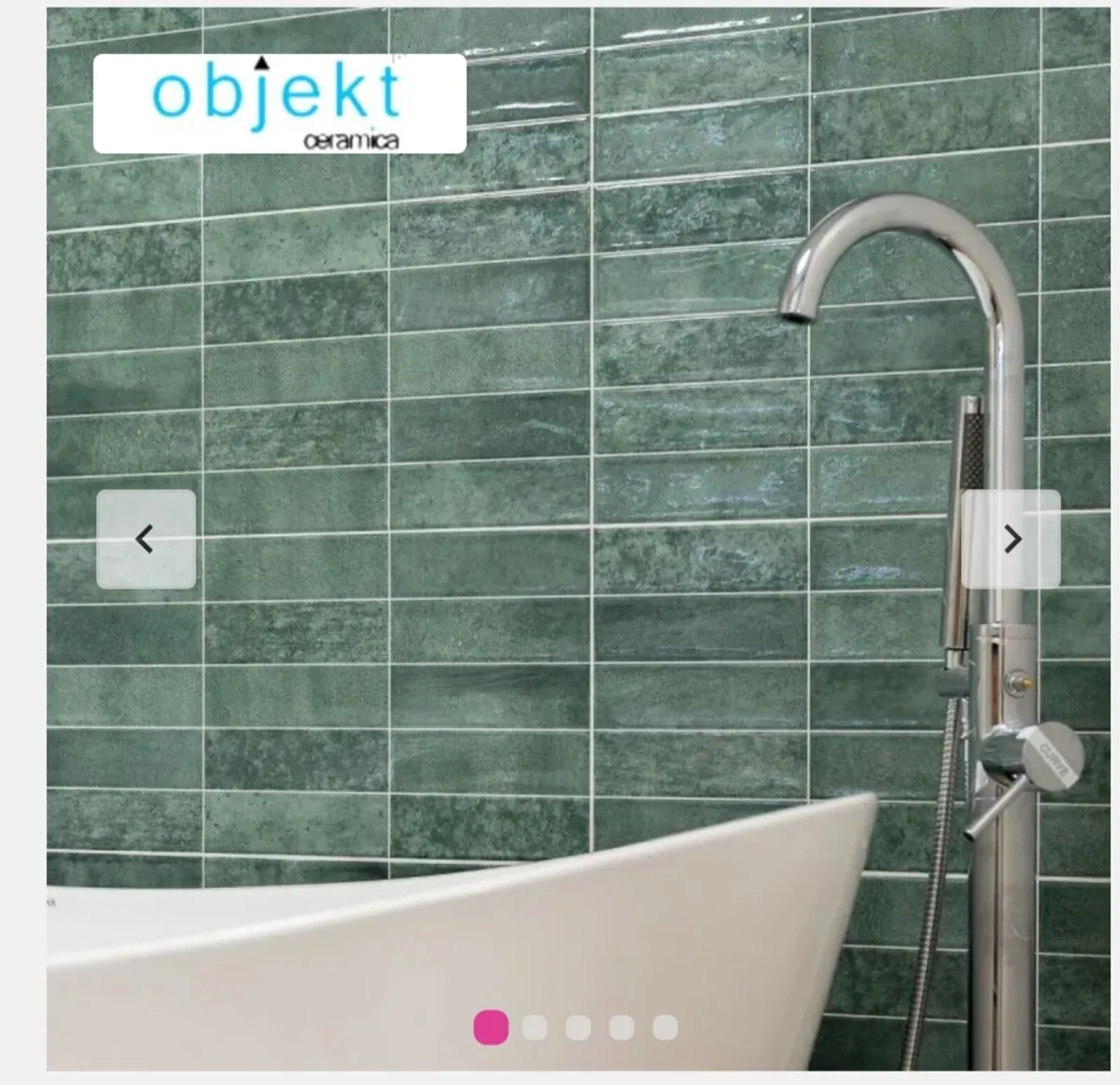 Tiles Green Brick Effect - Image 2