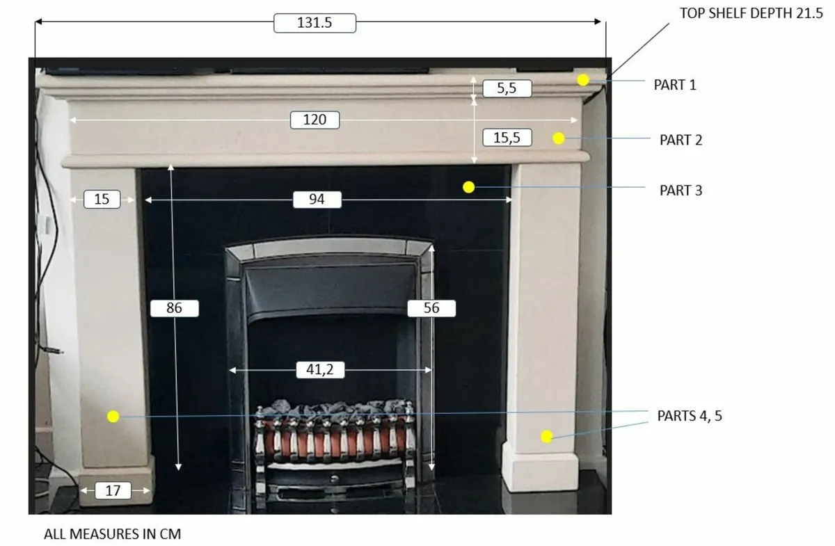 Elegant Fireplace (Limestone). - Image 2