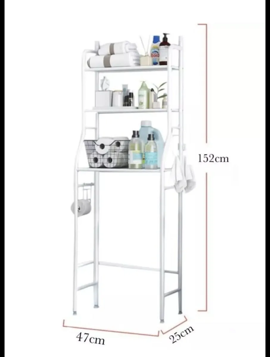 NEW Bathroom Shelf Over Toilet Storage Rack 3 Tier - Image 2