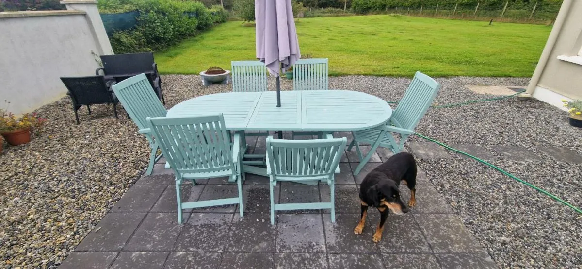 Garden table and 6 chairs - Image 3
