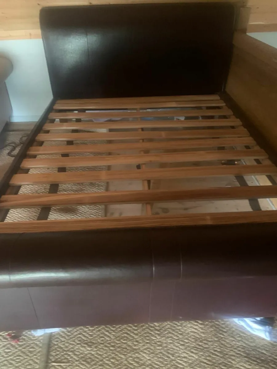 Leather Double Bed Frame - Image 2
