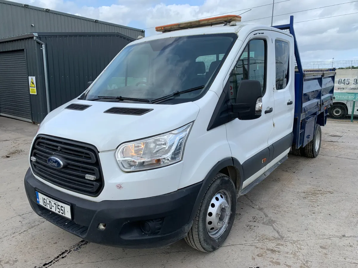 BID ONLINE NOW - 2016 FORD TRANSIT CREW CAB TIPPER - Image 1