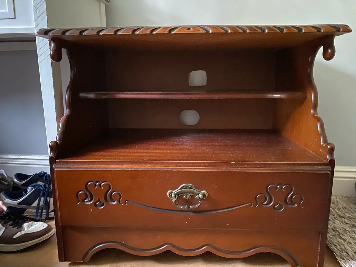 Vintage wooden TV unit - cabinet solid and stylish - Image 1