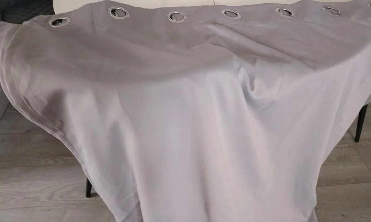 Grey Black out Curtains for sale in good condition - Image 1