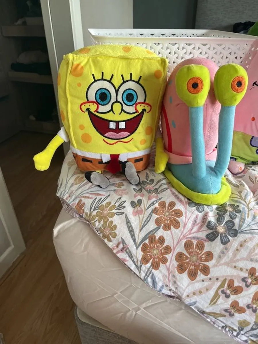 SpongeBob , Gary and Patrick plushies - Image 1