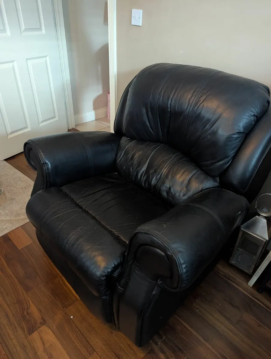 Leather recliner