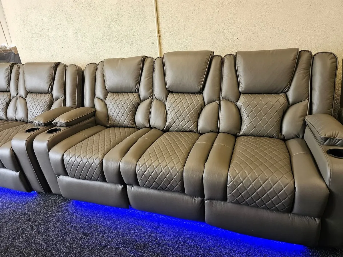 Electric Real Leather Orlando Recliner Sofa Set - Image 3