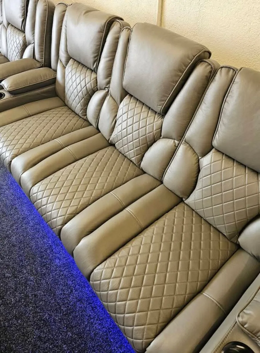 Electric Real Leather Orlando Recliner Sofa Set - Image 4