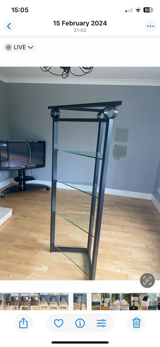 Cast iron surround and glass shelves - Image 1