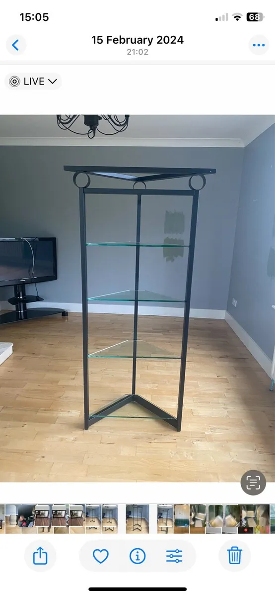 Cast iron surround and glass shelves - Image 2
