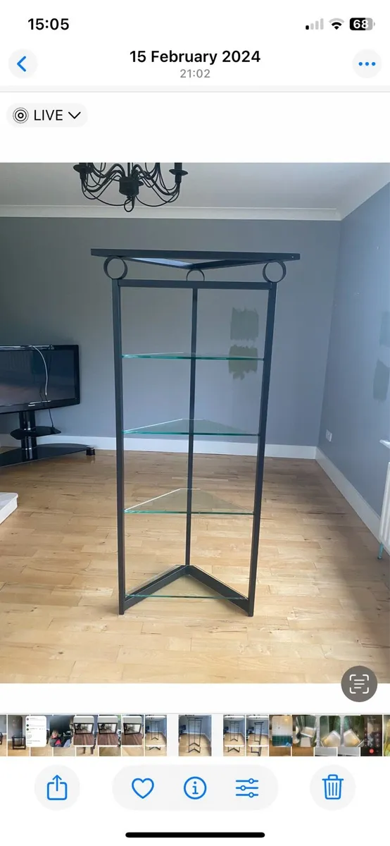 Cast iron surround and glass shelves - Image 3