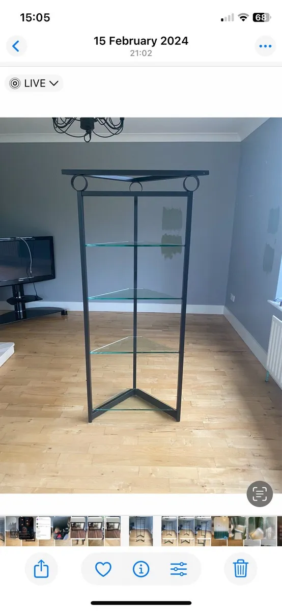 Cast iron surround and glass shelves - Image 4
