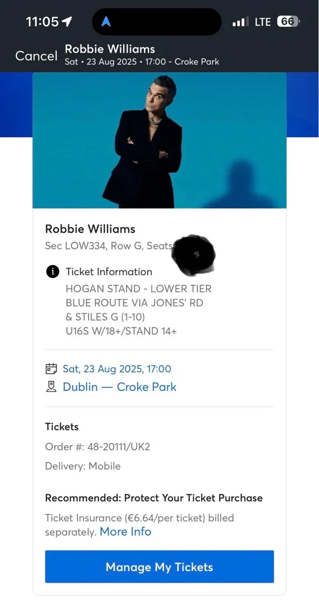Robbie Williams Tickets - Image 1