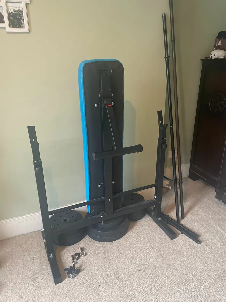 Bench press, bar and weights - second hand - Image 2