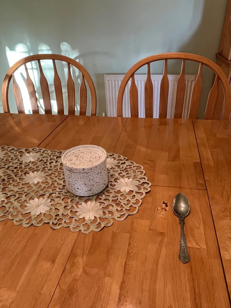 Dining table and six chairs - Image 1