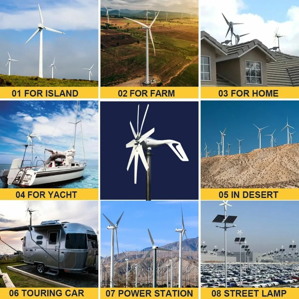 1000W 12-24V Horizontal Wind Turbine Generator 1KW - Image 2