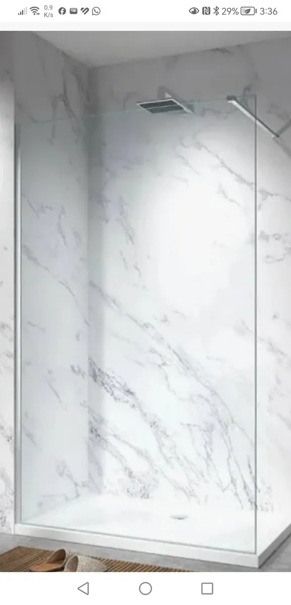 Wet room glass shower wall 900 - Image 3