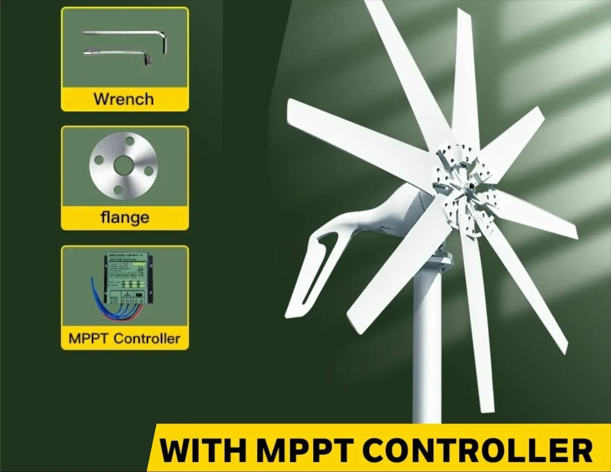 1000W 12-24V Horizontal Wind Turbine Generator 1KW - Image 1