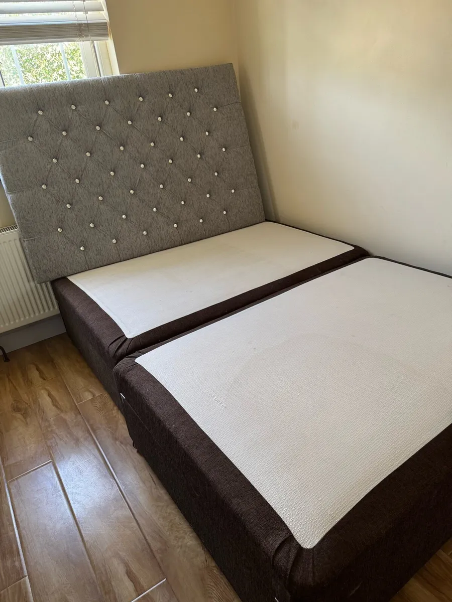 Double Bed base + headboard - Image 1