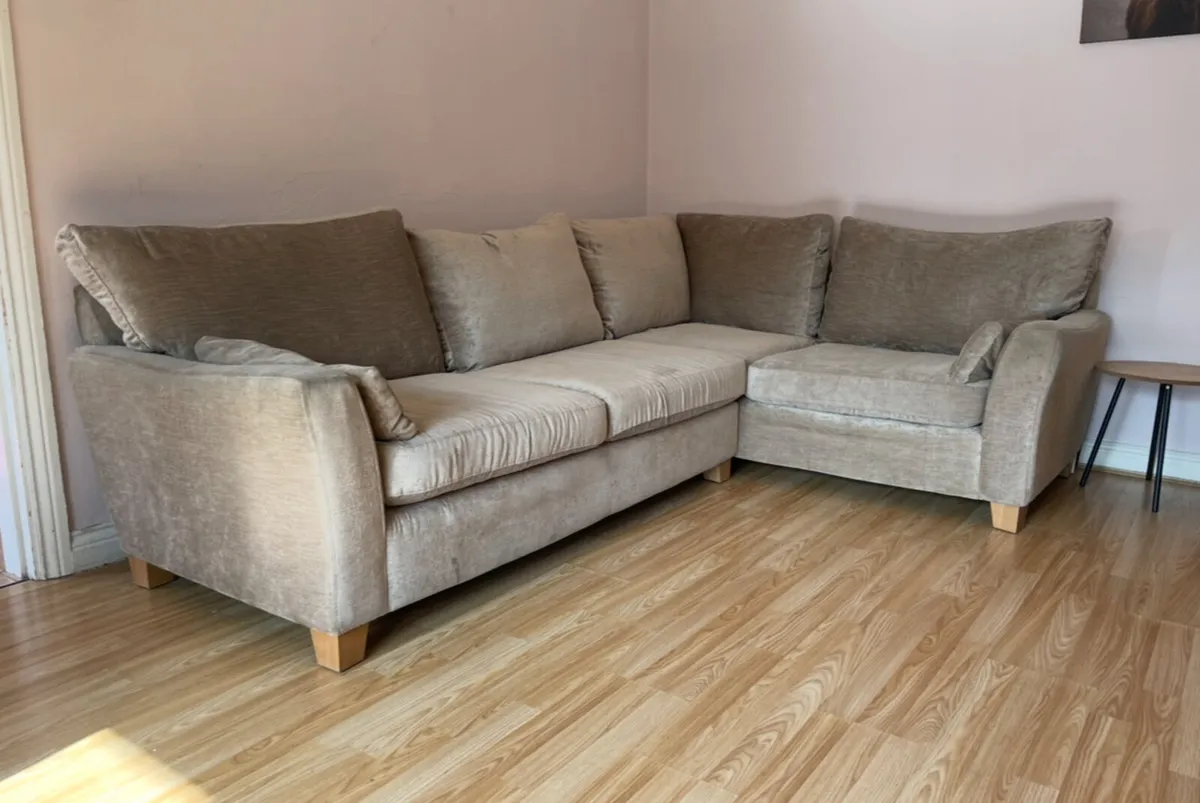 Corner couch & armchair & ottoman - Image 2