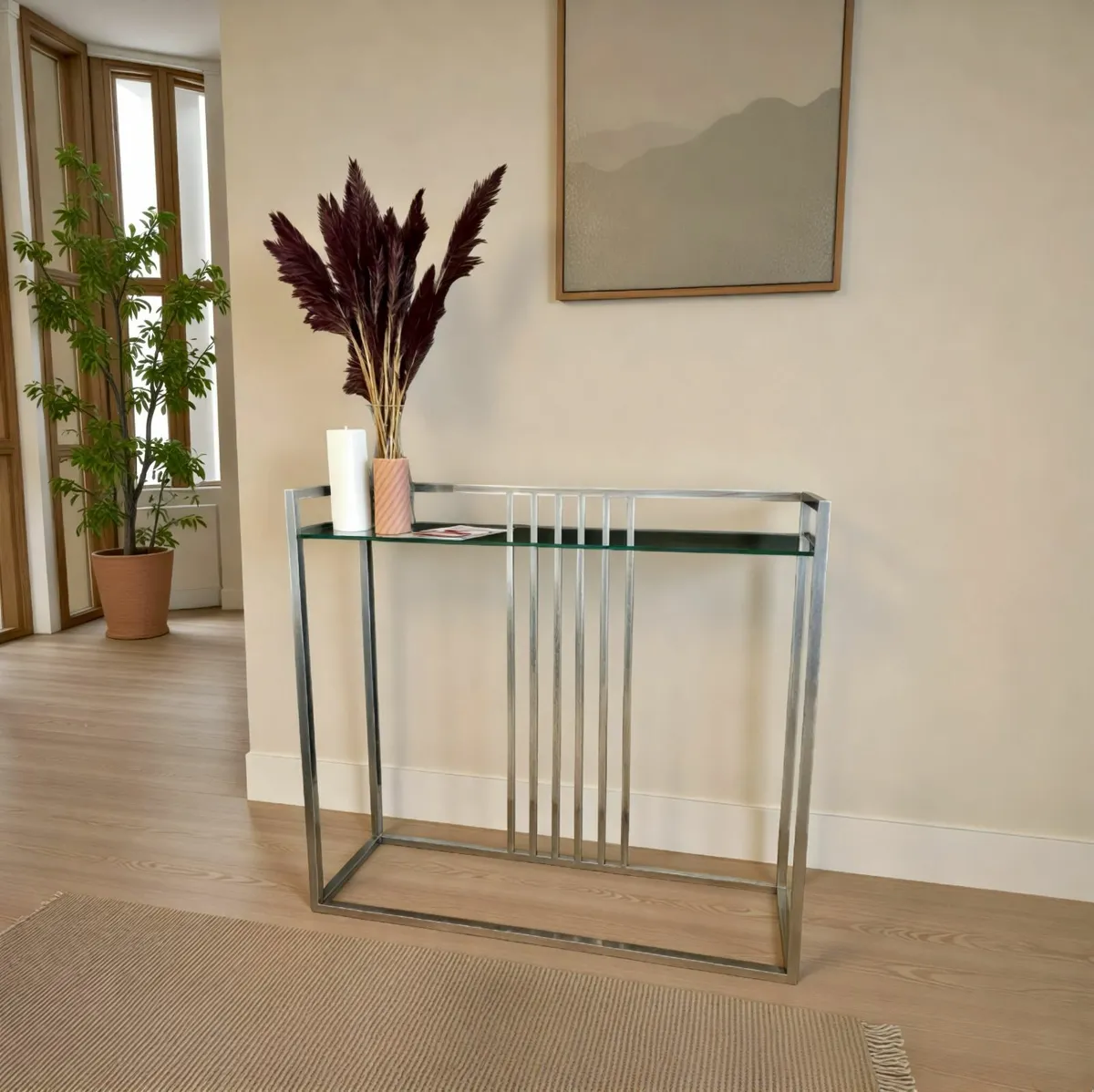 Console Table in Glamour/Loft Style 100x30x90 cm - Image 1