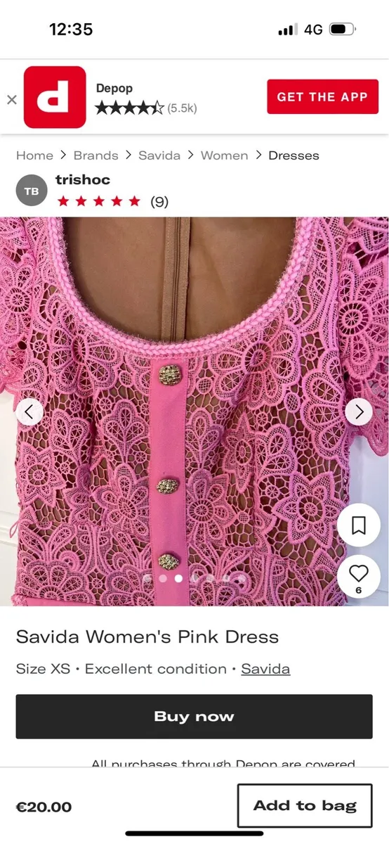 SAVIDA Pink Dress - Image 3