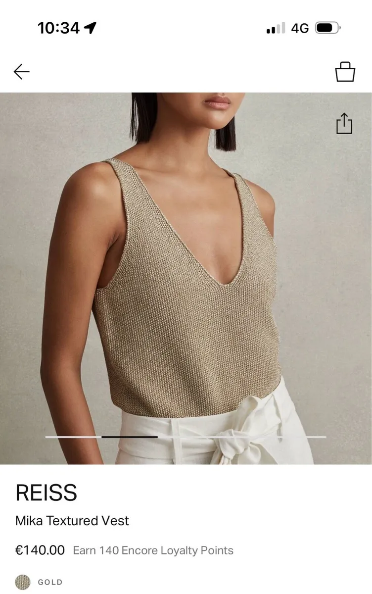 Reiss Gold Top - Image 4
