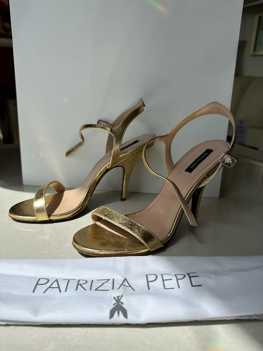 Gold leather shoes - Image 2