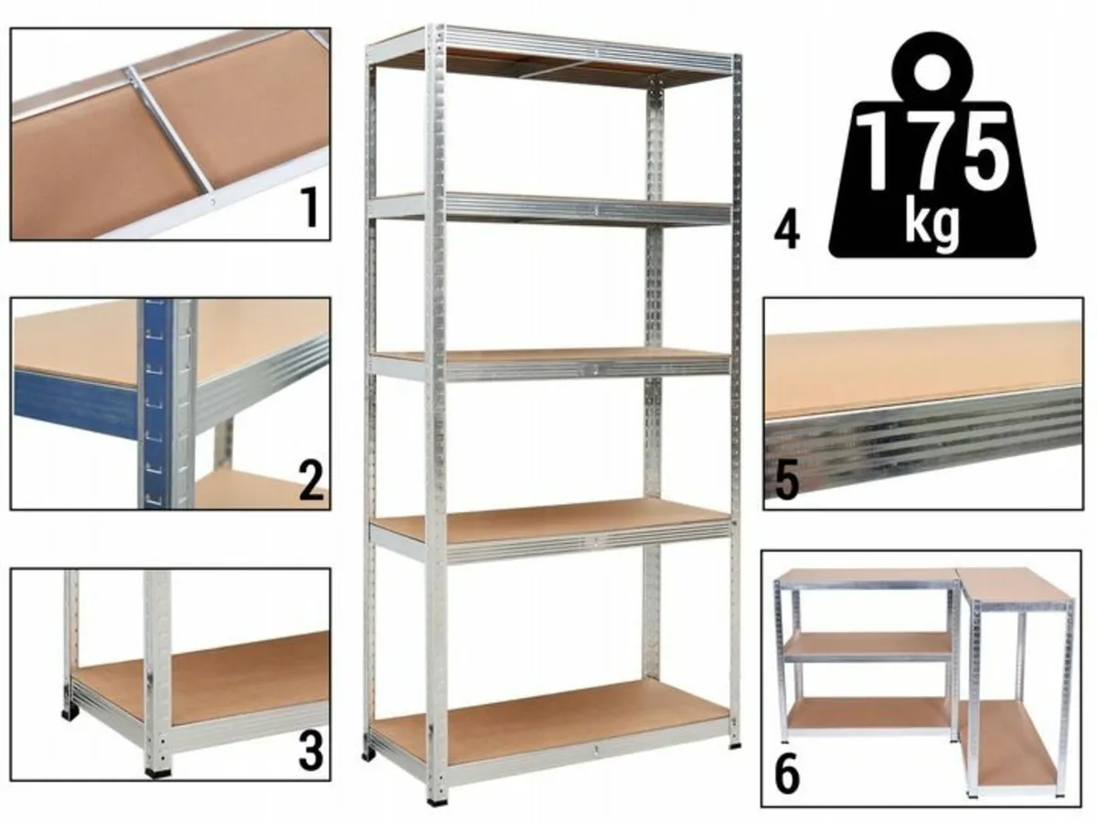 875kg Shelving unit 180x90x40 - Image 1