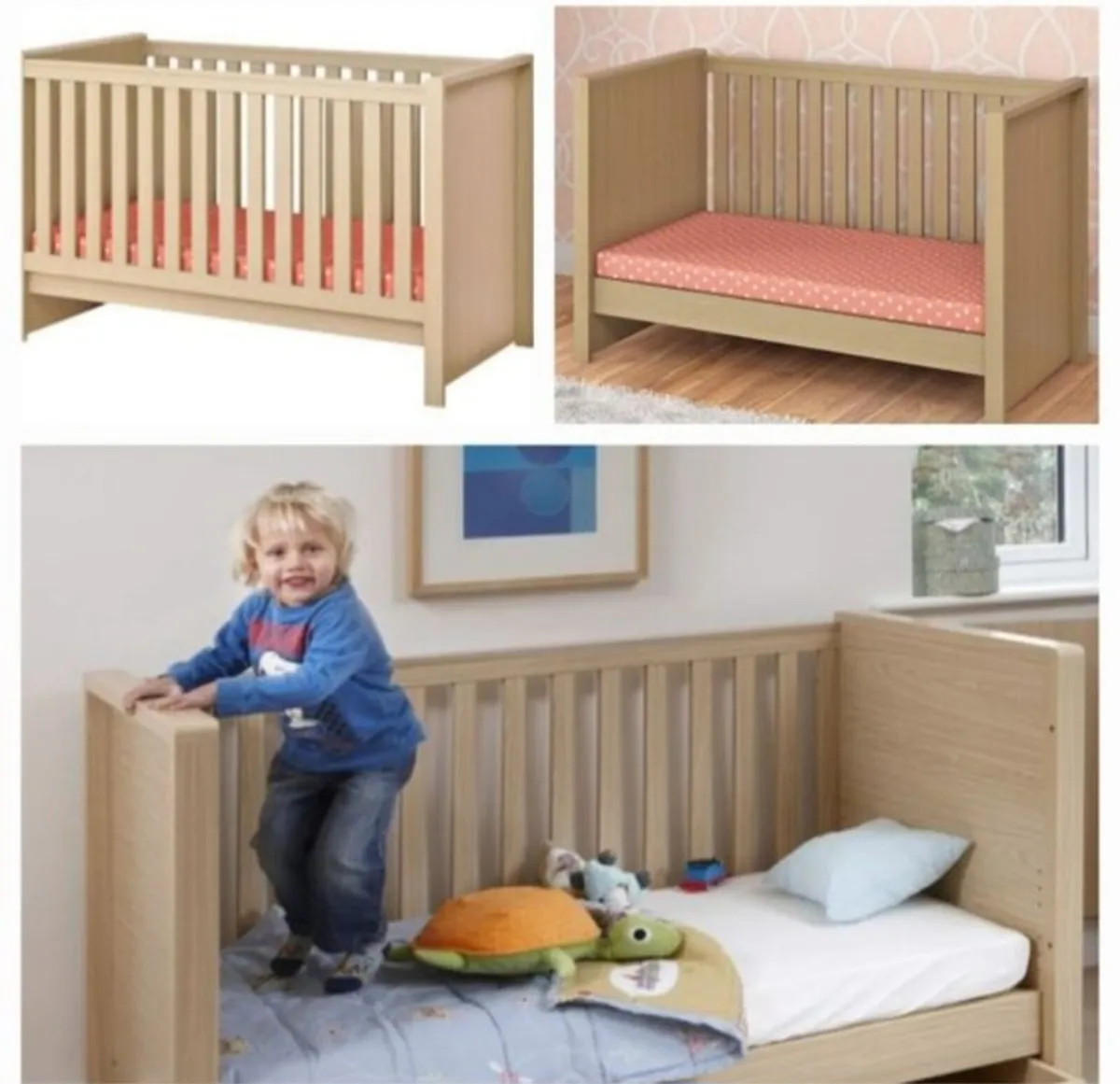 Cot bed with mattress. - Image 1
