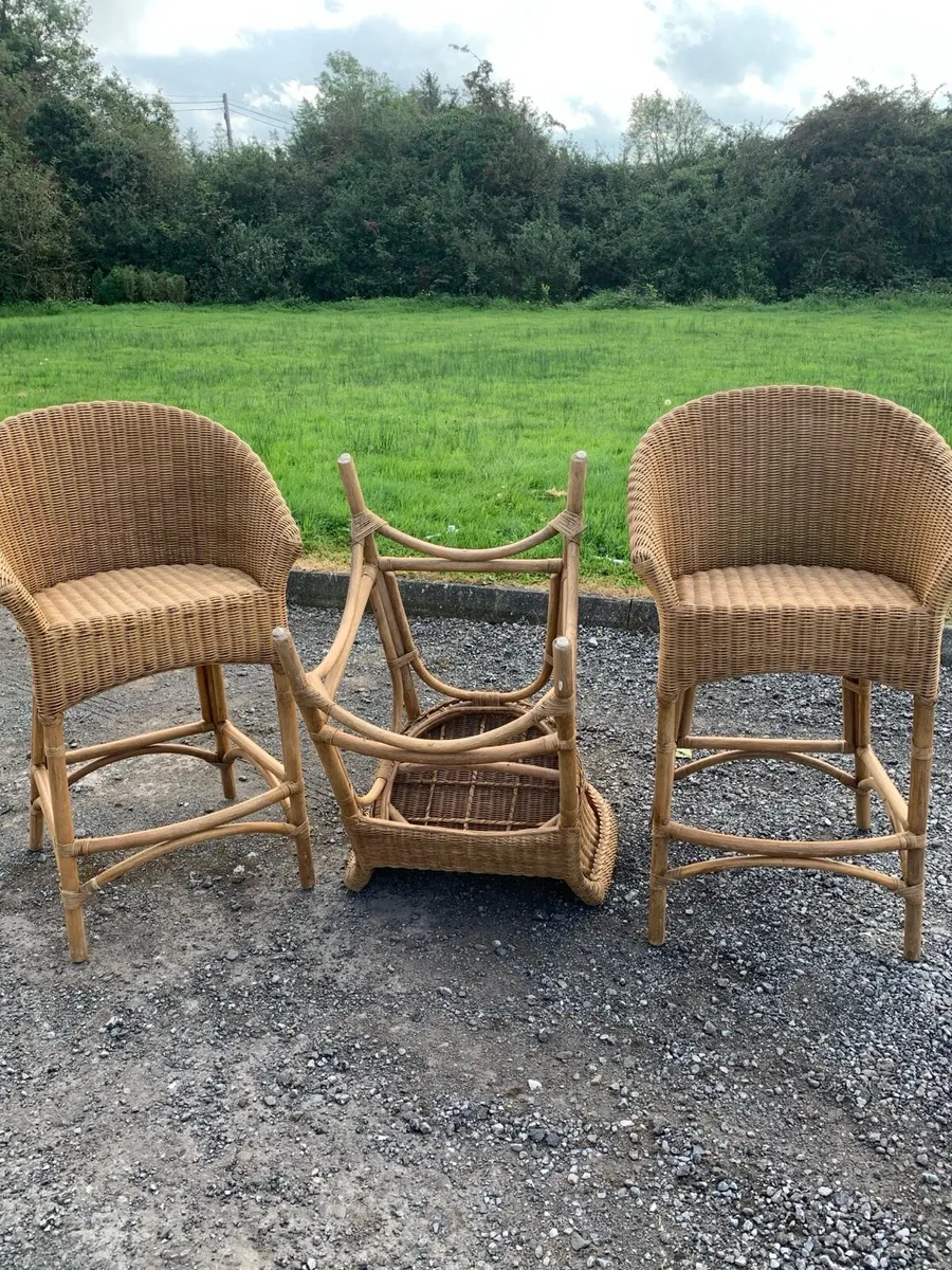 Wicker Counter Chairs - Image 1