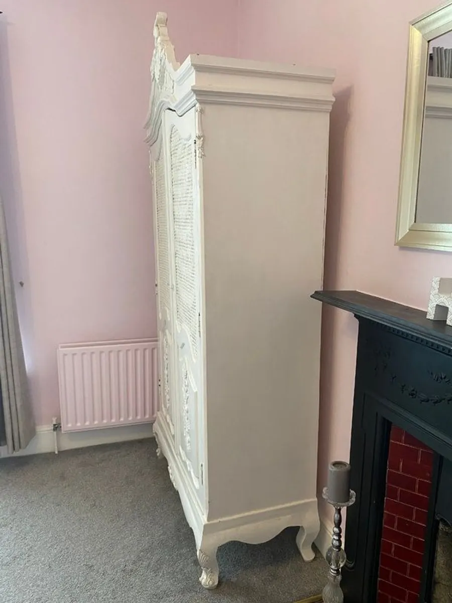 Beautiful White Wooden Wardrobe - Image 3