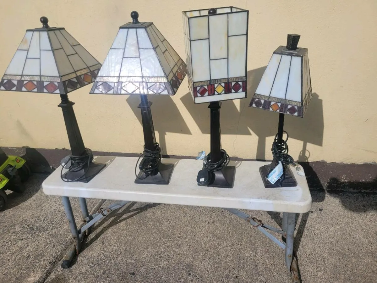 4 Tiffany lamps - Image 2