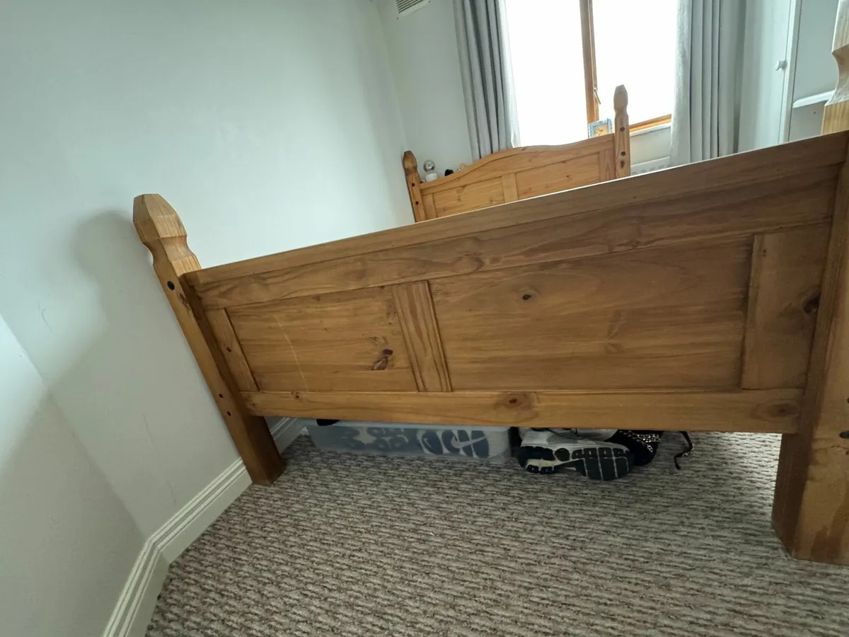 Double Mexican Pine bed - Image 2