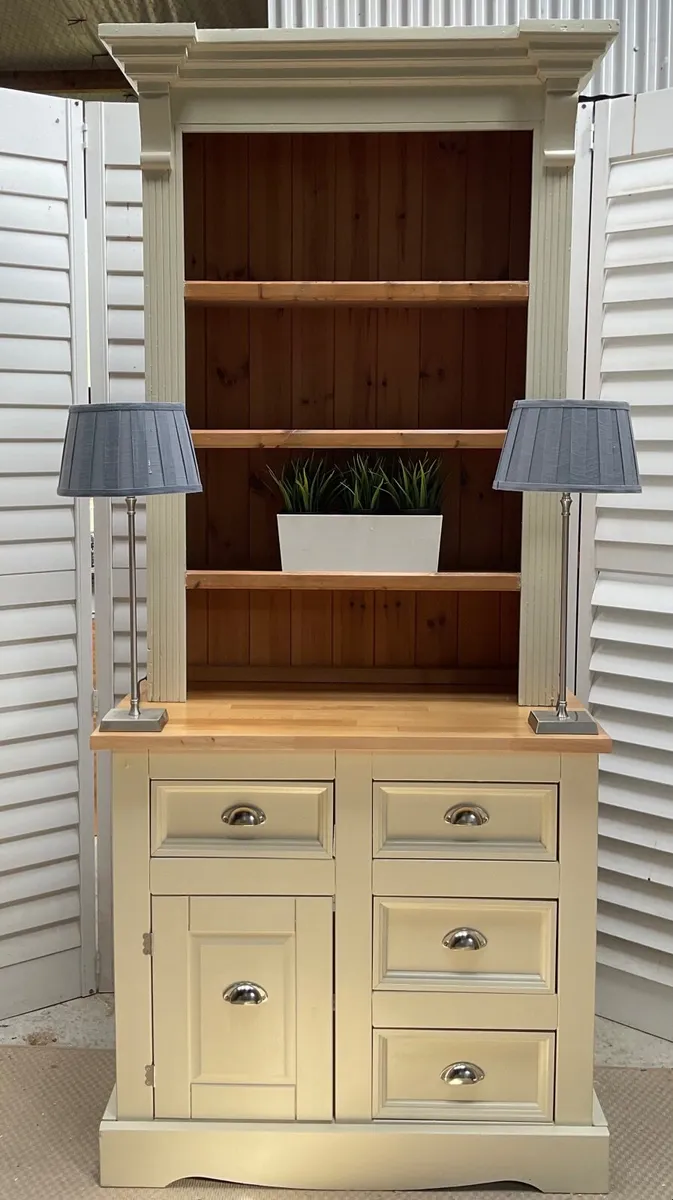Large french style two piece kitchen dresser - Image 1