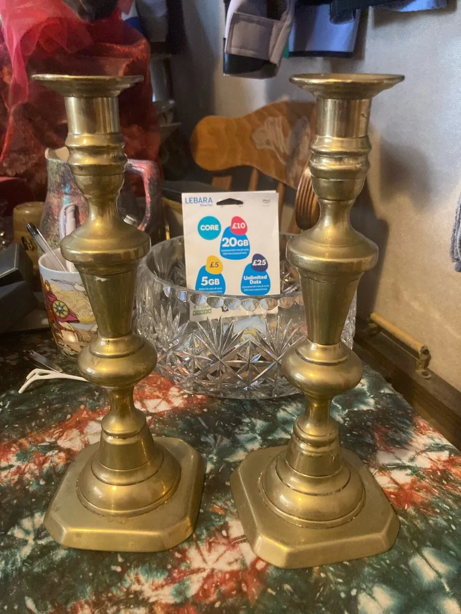 Vintage brass candle sticks