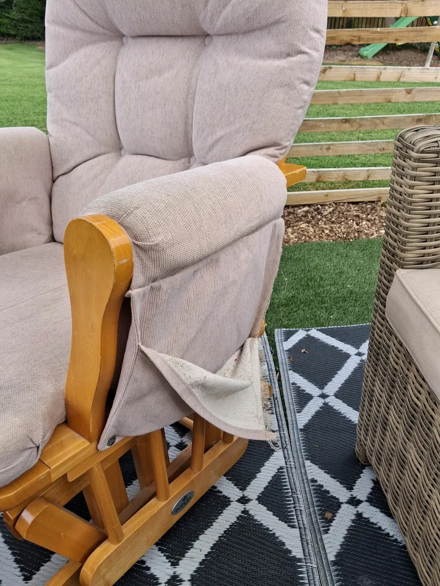 Babylo Gliding Nursing Chair and Footstool - Image 3