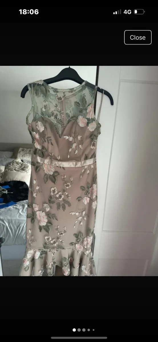 Saint A. Floral Embroidered Midi Dress – Size 8 – - Image 1