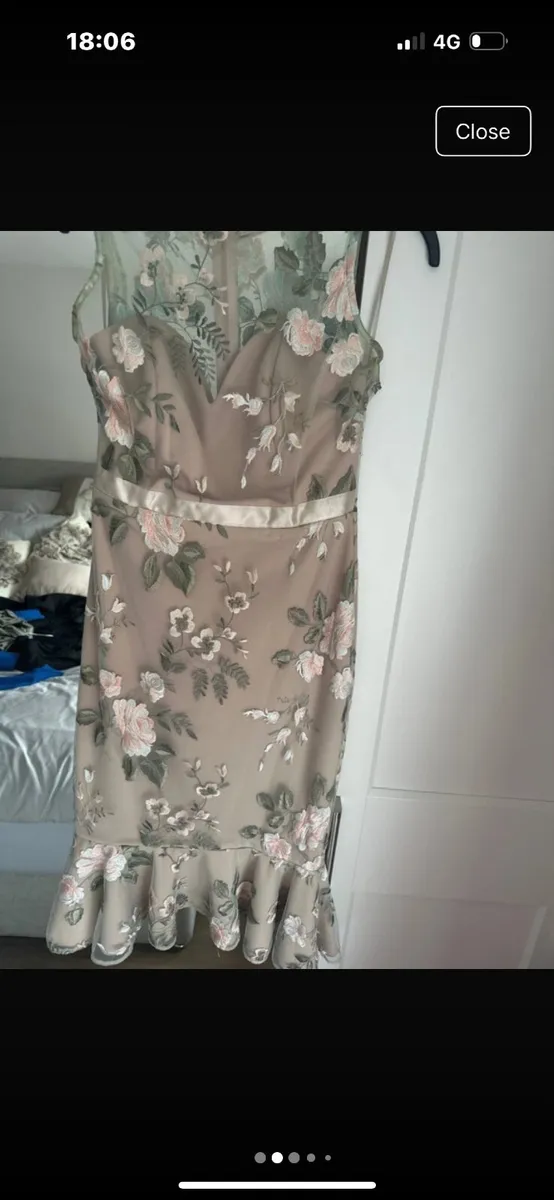 Saint A. Floral Embroidered Midi Dress – Size 8 – - Image 2