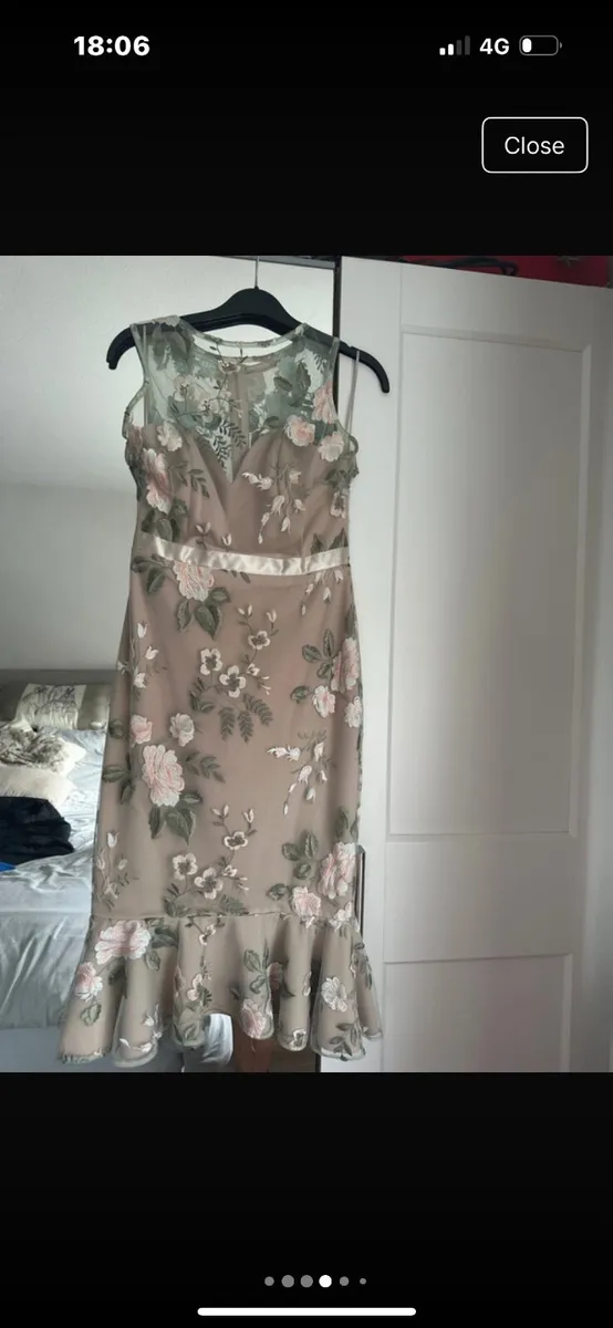 Saint A. Floral Embroidered Midi Dress – Size 8 – - Image 3