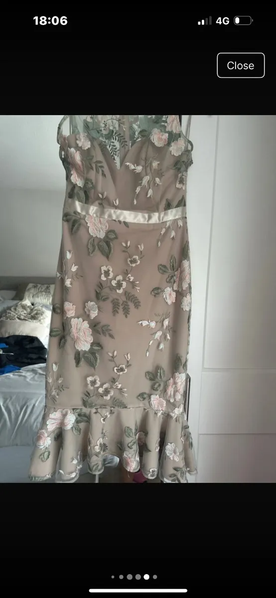 Saint A. Floral Embroidered Midi Dress – Size 8 – - Image 4