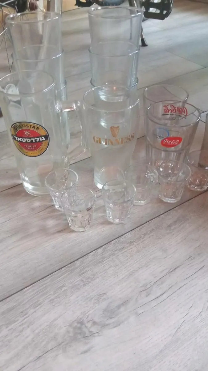 Guinness, coke,beer,shot glasses - Image 1