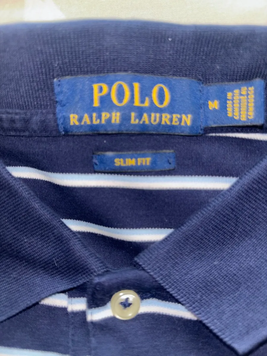 Mens ralph lauren striped polo - Image 1