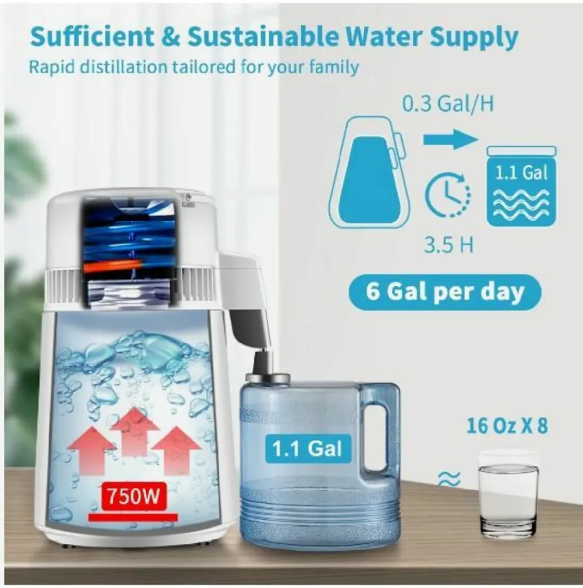 4L Water Distiller 1L/H Distilled Water Maker - Image 2