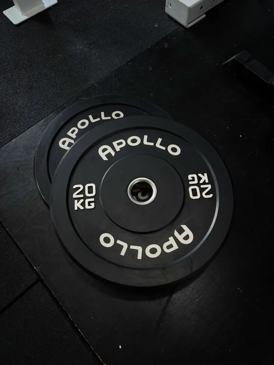 2 x 20kg Apollo Fitness Bumper Plates - Image 1