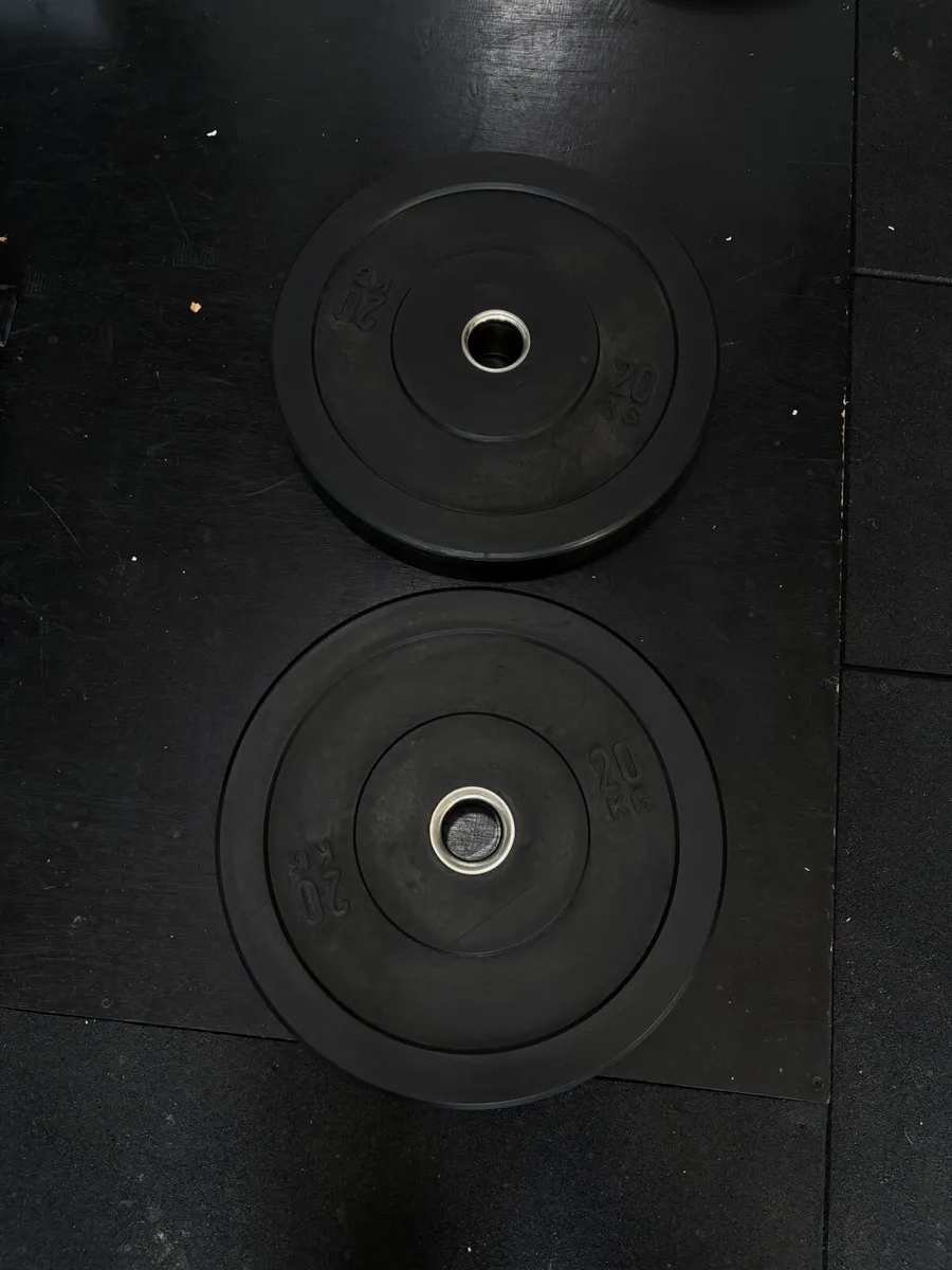 2 x 20kg bumper weight plates - Image 2