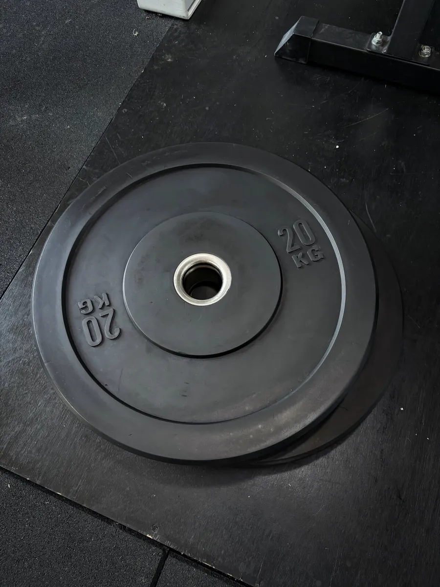 2 x 20kg bumper weight plates - Image 1