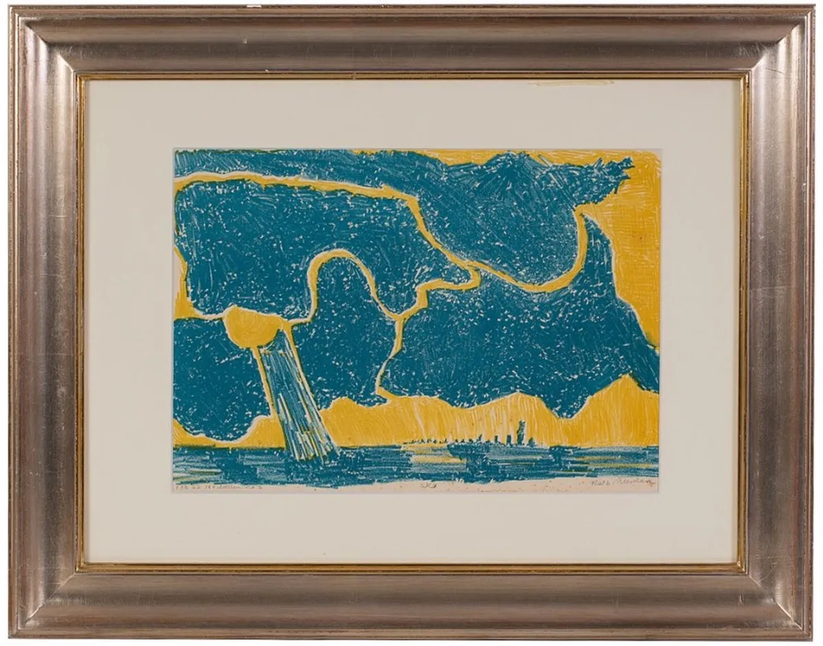 Framed Lithograph - SKY by Ruth Freeman 1962 - Image 1