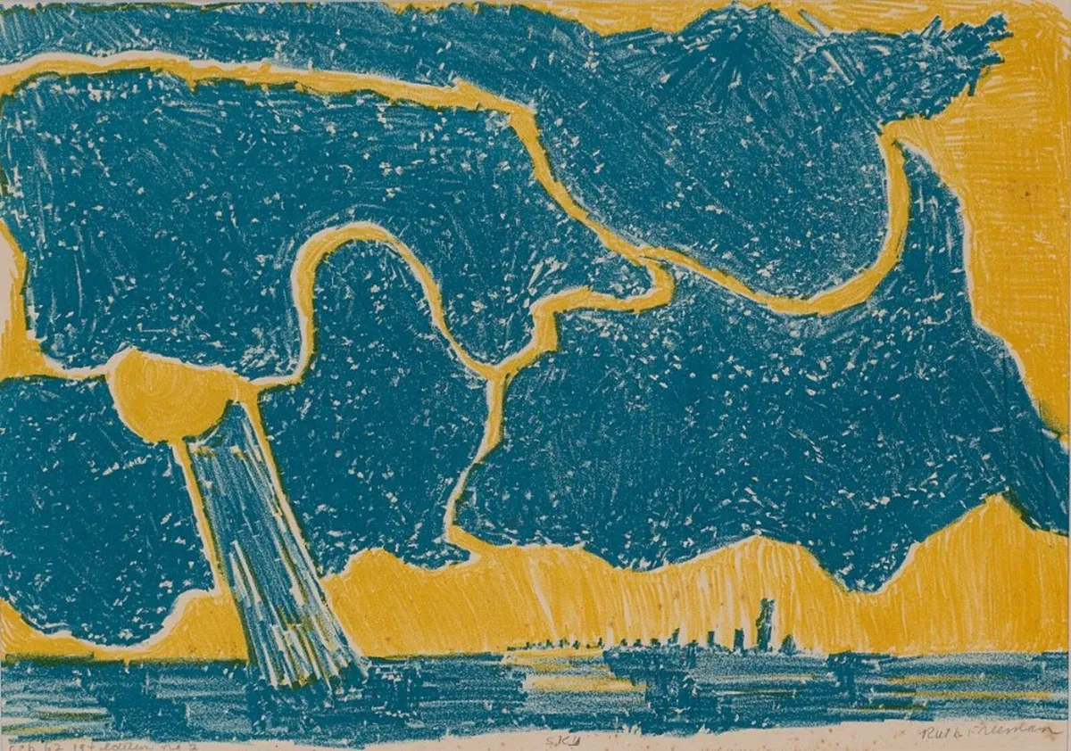 Framed Lithograph - SKY by Ruth Freeman 1962 - Image 2